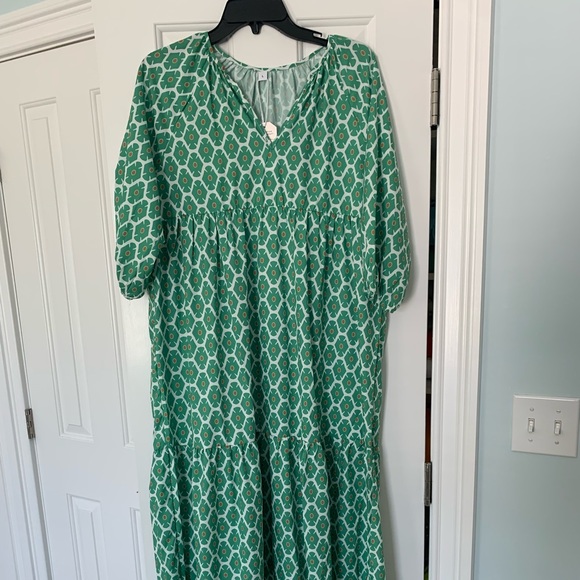 Green summer dress or swim cover up - Picture 1 of 6